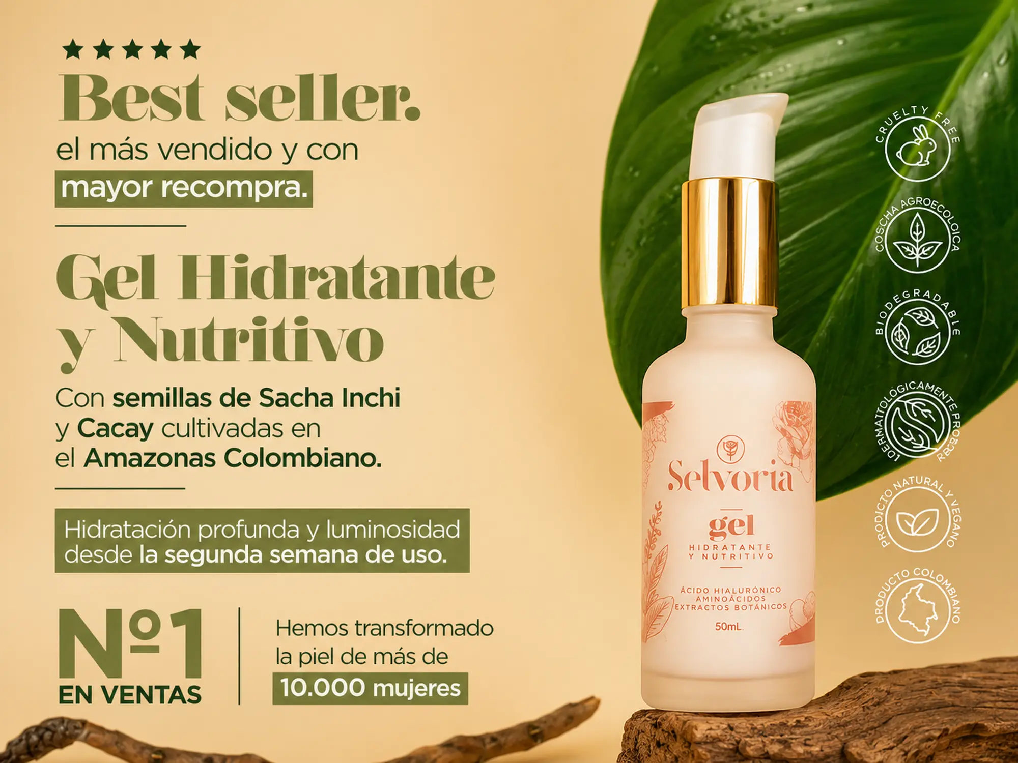 Gel hidratante y nutritivo