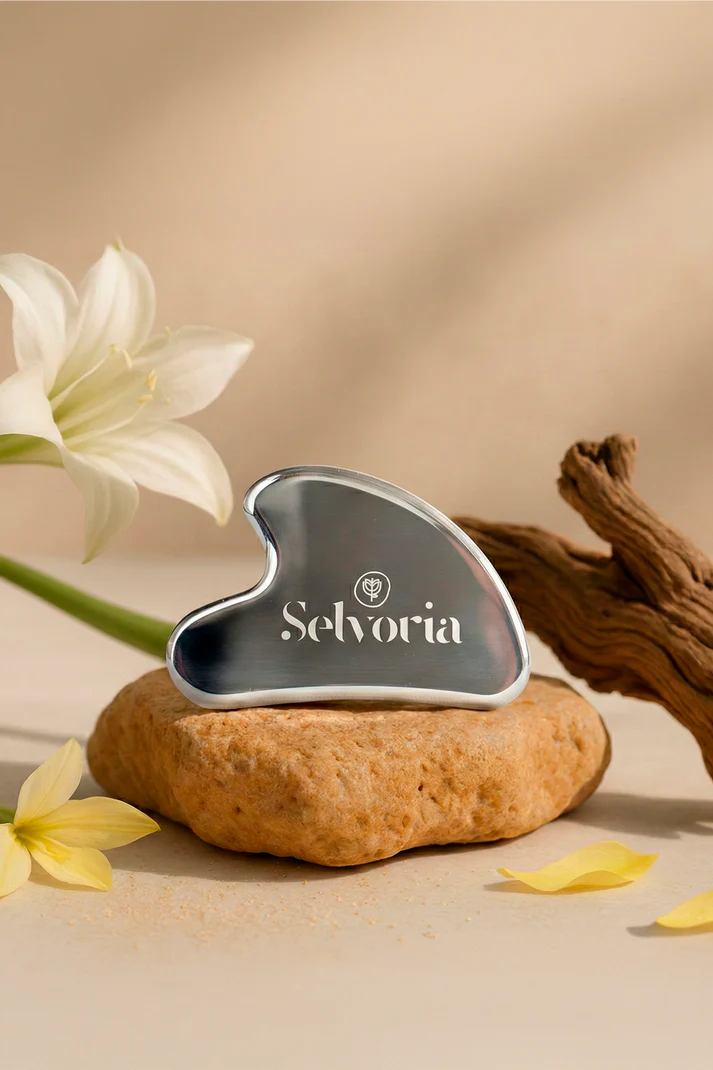 Gua Sha facial de acero inoxidable